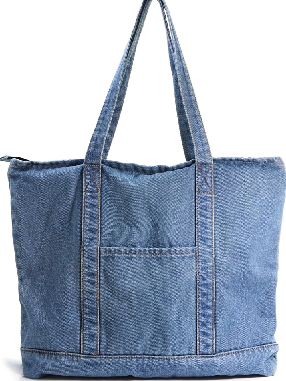 Denim Tote Bag - Blue Casual Carryall
